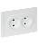 Розетка 2-м 10А С/У со шторками Белый Forte&Piano