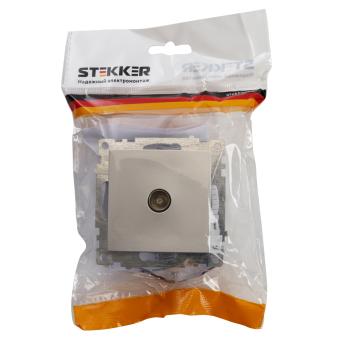 Розетка TV антенна С/У Серебро Катрин