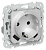 Розетка 1-м 16А С/У З/К со шторками+USB A+С 20Вт Б/К Алюминий FLITE