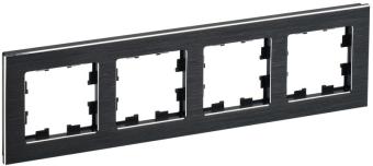 Рамка 4-я Металл Черный Brite