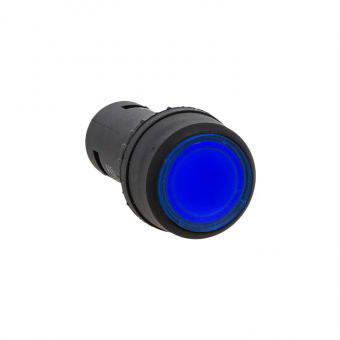 Кнопка SW2C-10D с подсветкой синяя  EKF