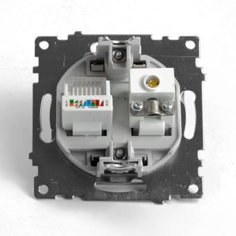 Розетка TV антенна + RJ45 С/У Шампань Катрин