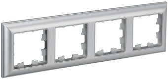 Рамка 4-я Алюминий/Алюминий Brite