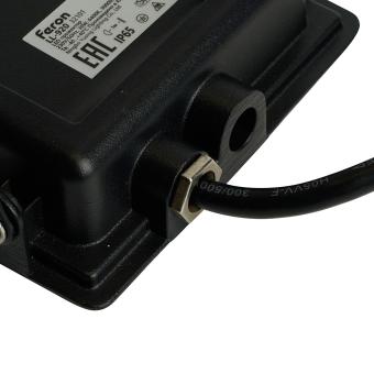 Прожектор светодиодный 2835 SMD 30Вт 6400K IP65  AC220V/50Hz, черный  с матовым стеклом , LL-920