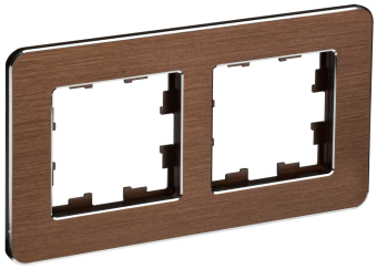 Рамка 2-я Металл Коричневый RE AL Brite