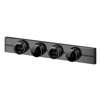 Розетка USB А+С, 18Вт, 5В/3А Антрацит MultiTrack Systeme Electric