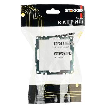 Розетка 1-м 16А С/У З/К со шторками с крышкой IP20 Белый Катрин