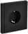 Розетка 1-м 16А С/У З/К Металл Черный Forte&Piano