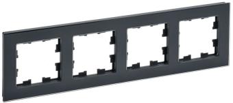 Рамка 4-я Стекло Черный Brite