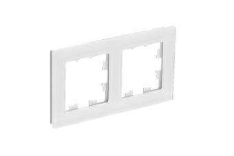 Рамка 2-я, Натуральное стекло Белый AtlasDesign Nature