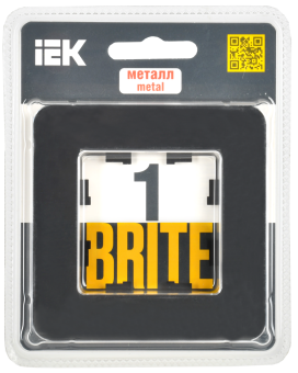 Рамка 1-я Металл Черный RE AL Brite