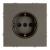 Розетка 1-м 16А С/У З/К со шторками Антрацит Эмили Розетка 1-м 16А С/У З/К со шторками Антрацит Эмили
