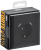 Розетка 1-м 16А С/У З/К со шторками+USB A+А 3,1А винтовое крепление Металл Черный Forte&Piano