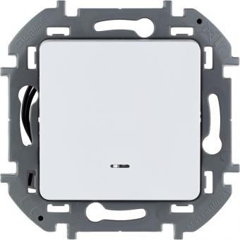 Переключатель одноклавишный с подсветкой/индикацией 10 AX - 250 В Белый Legrand INSPIRIA