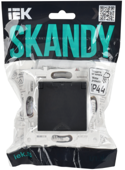 Розетка 2-м 16А С/У З/К со шторками в сборе Титан Skandy