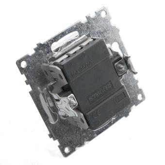 Выключатель 1-кл 10А С/У Серебро Катрин