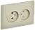 Розетка 2-м 10А С/У в сборе Бежевый Skandy