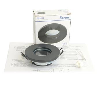 Светильник встраиваемый  DL3114 потолочный MR16 G5.3 черный IP44 Feron