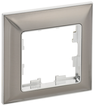 Рамка 1-я Металл Хром/Никель Brite