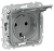 Розетка 1-м 16А С/У З/К со шторками с крышкой IP44 Серый FLITE