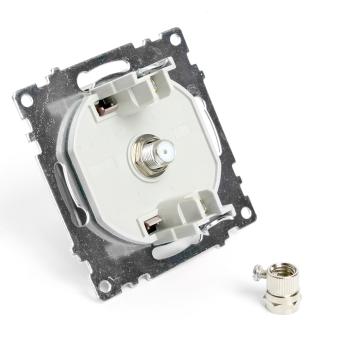 Розетка TV антенна С/У Шоколад Катрин