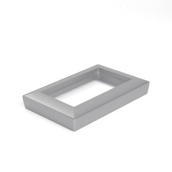 Рамка  2-я без перемычки Серебро Катрин