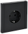 Розетка 1-м 16А С/У З/К со шторками Черный Forte&Piano