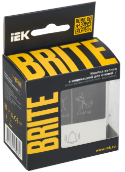 BRITE Кнопка звонка с индикацией для отелей 10А ВС10-1-9-БрБ белый IEK
