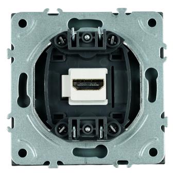 Розетка HDMI Черный уголь Эмили