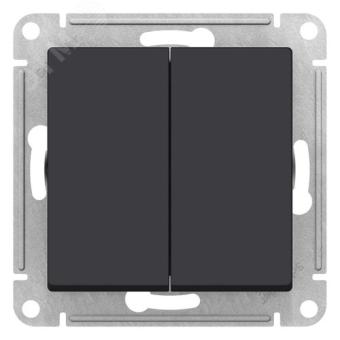Переключатель перекрестный 2-кл. 10А С/У Карбон AtlasDesign