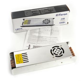 Блок питания для сд ленты 24V IP20 500W LB019 Feron