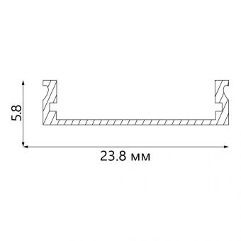 Профиль для светодиодной ленты накладной кгруглый широкий 2м САВ283 Feron
