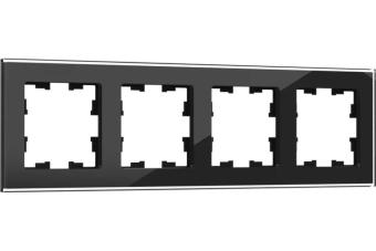 Рамка 4-я Стекло Черный Brite