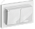 Розетка 2-м 16А С/У З/К cо шторками с крышкой в сборе Белый Brite