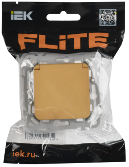 Розетка 1-м 16А С/У З/К со шторками с крышкой IP44 Б/К Шамуа FLITE