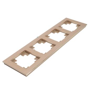 Рамка 4-я металл Шампань Катрин