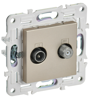 Розетка TV антенна + SAT С/У Шампань Skandy