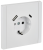 Розетка 1-м 16А С/У З/К со шторками+USB A+С 18Вт винтовое крепление Белый Forte&Piano