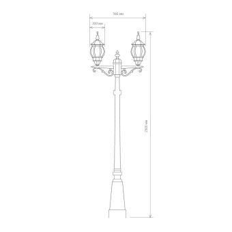 Парковый светильник Farola NLG99HL004 черное золото Elektrostandard