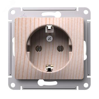 Розетка 1-м 16А С/У З/К Сосна Glossa