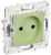 Розетка 1-м 10А С/У Мятный Skandy
