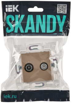 Розетка TV антенна + SAT С/У Песочный Skandy