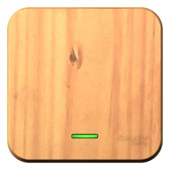 Выключатель 1-кл 10А О/У с индикатором изолирующая пластина Ясень Blanca