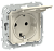 Розетка 1-м 16А С/У З/К со шторками с крышкой IP44 Б/К Сливочный FLITE
