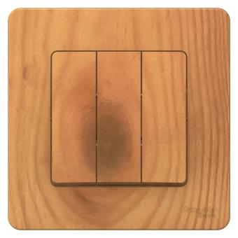 Выключатель 3-кл 10А С/У Ясень Blanca