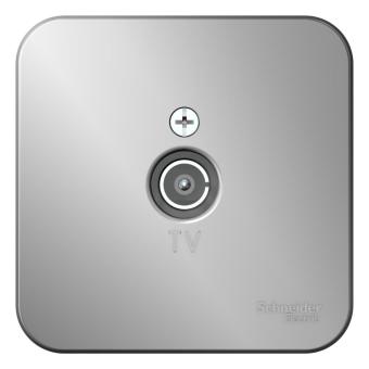 Розетка TV антенна О/У изолирующая пластина Алюминий Blanca