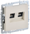 Розетка RJ45+RJ45 кат.6 С/У Бежевый Brite