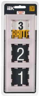 Рамка 3-я Стекло Розовый матовый Brite