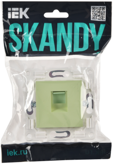 Розетка RJ45 кат.5Е С/У Мятный Skandy