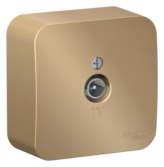 Розетка TV антенна О/У изолирующая пластина Титан Blanca